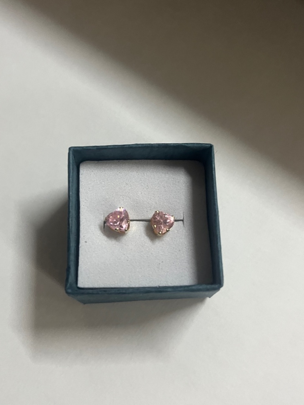 Pink Heart Crystal Stud Earrings - Women's Jewelry